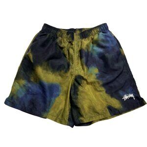 Stussy Dark Dye Water Short in Navy Green